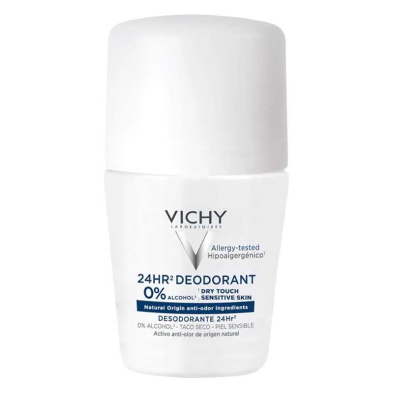 Vichy 24hr Deodorant Roll On – Dry Touch – Aluminium Free