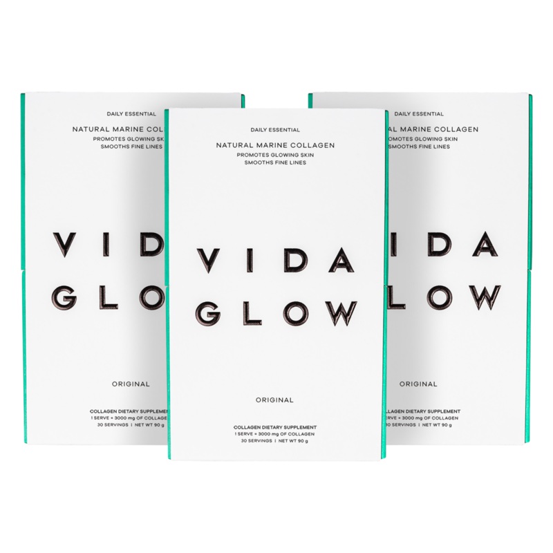 Vida Glow Natural Marine Collagen 90 x 3g Sachets – Original Flavour