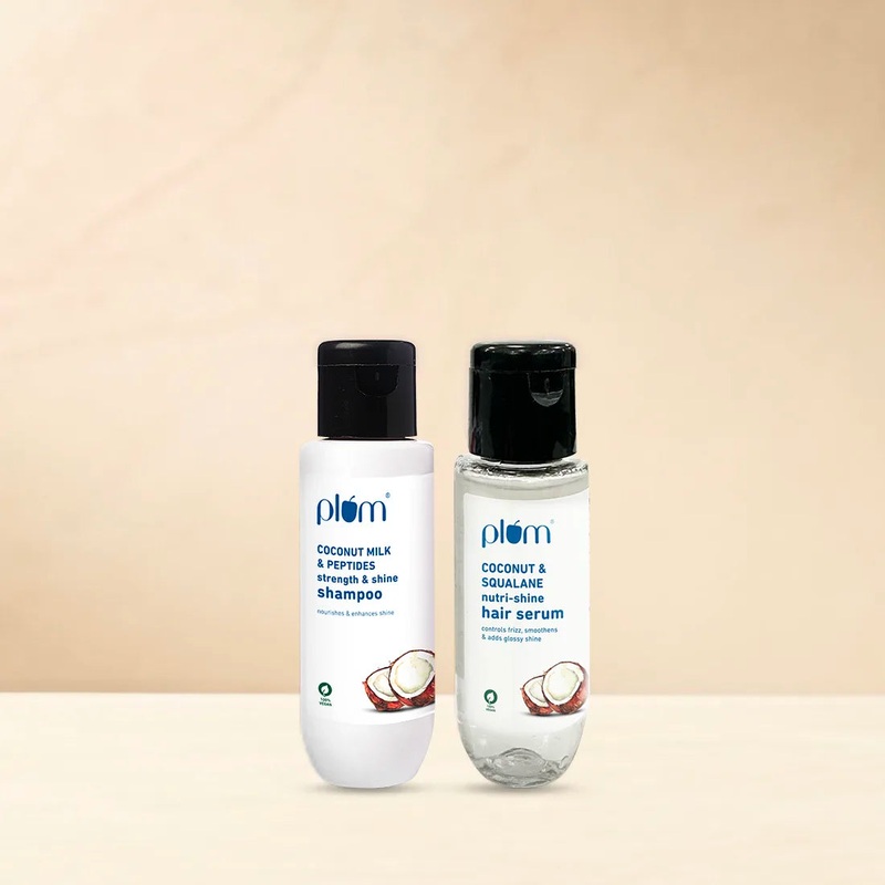 Strong & Shiny hair duo travel pack | shampoo+hair serum
