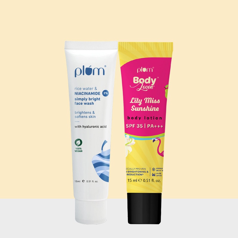 Facewash and body lotion duo