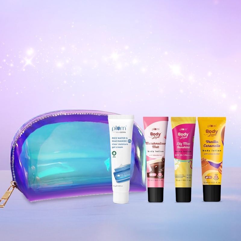 Holographic pouch + moisturizers kit