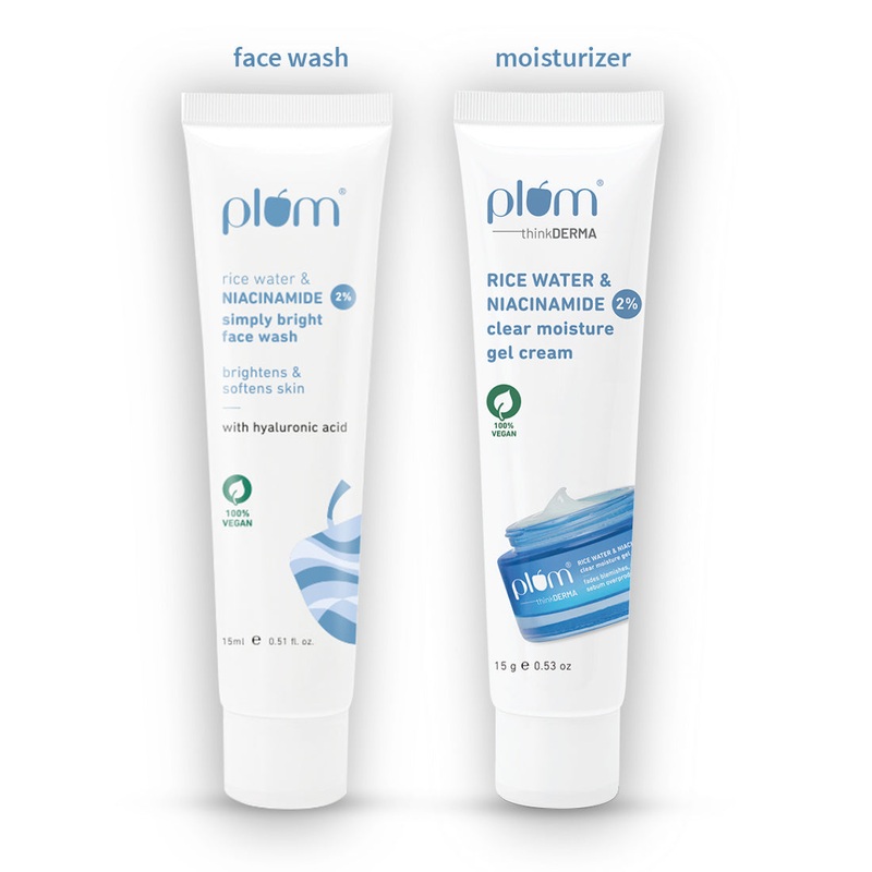 Niacinamide facewash and gel cream duo-travel size