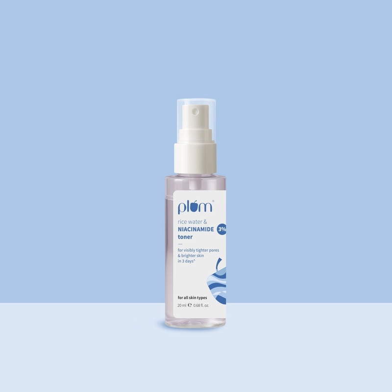 Plum Rice Water & 3% Niacinamide Toner | 20ml | Mini (100% off)