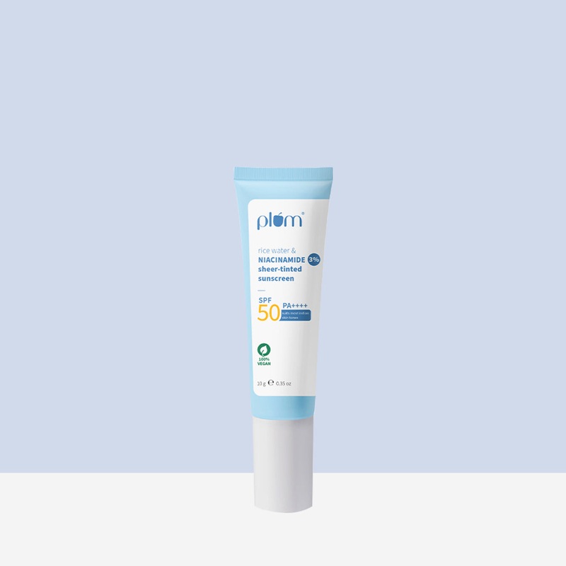 Rice water & 3% Niacinamide sheer-tinted sunscreen – 10 ml (100% off)