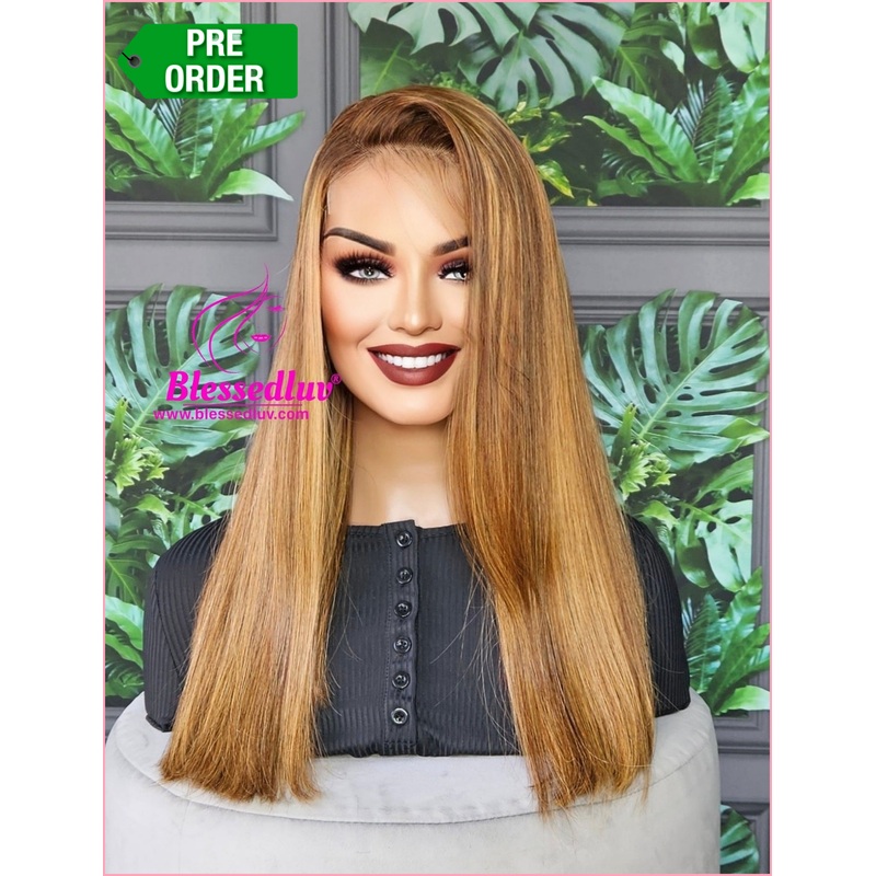 Andrea –  Luxury Straight Balayage Lace Closure Wig
