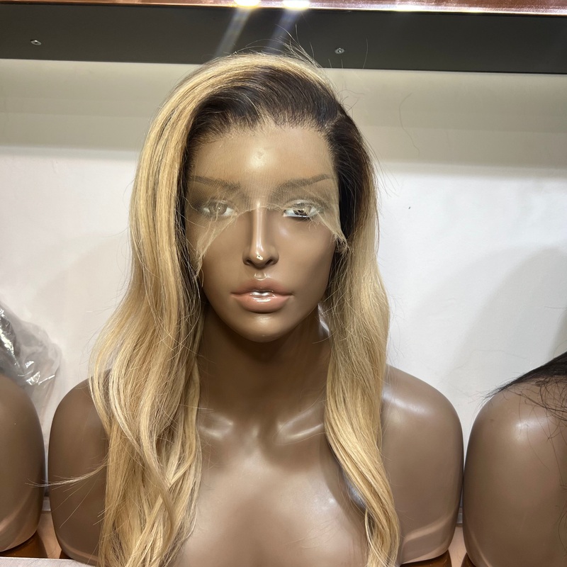 16 inches Colour #24 with Medium Brown Roots Straight Full Lace Wig (120 off) – The YASMIN