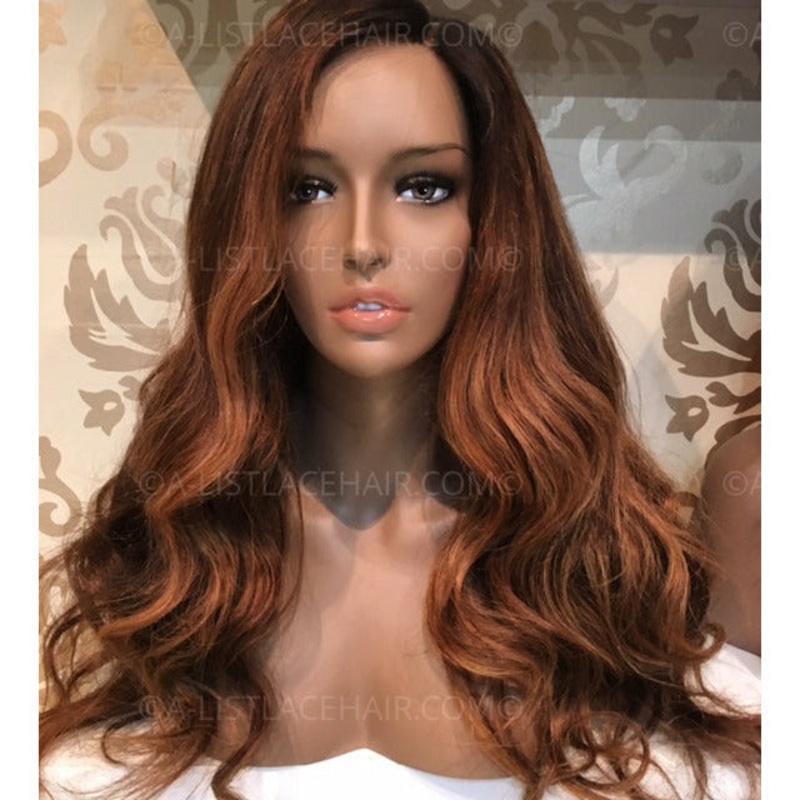 Golden Brown Balayage – Glueless Lace Wig