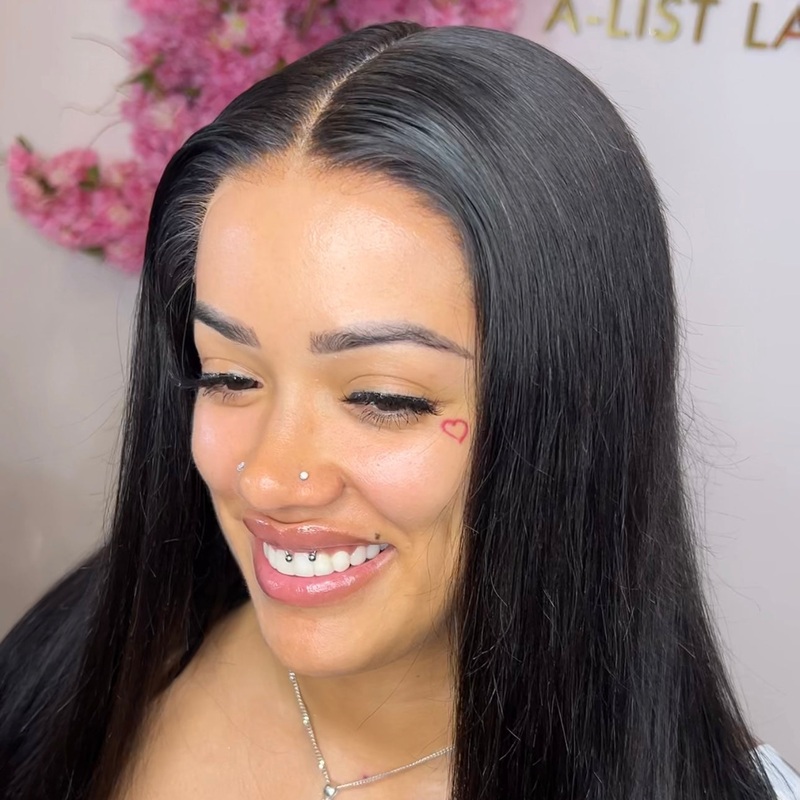 Large Cap PRE-ORDER NAOMI – Glueless Silky Straight Wig HD Lace Virgin Human Hair Preplucked
