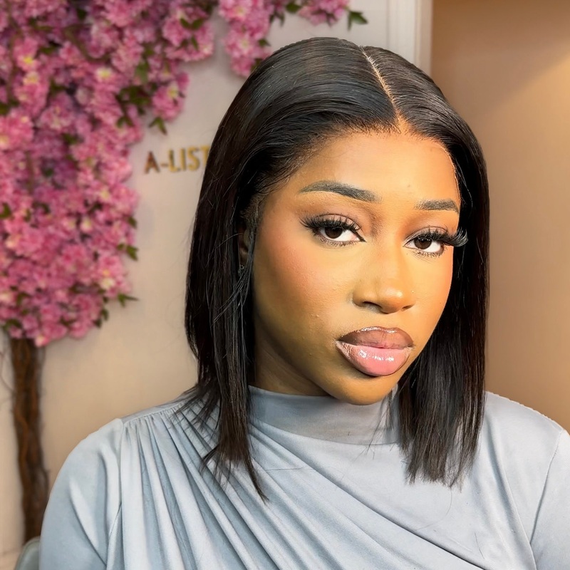 Large Cap PRE-ORDER The BERNI Short Bob Glueless HD Lace Front Wig  Pre-Plucked Virgin Brazilian Hair