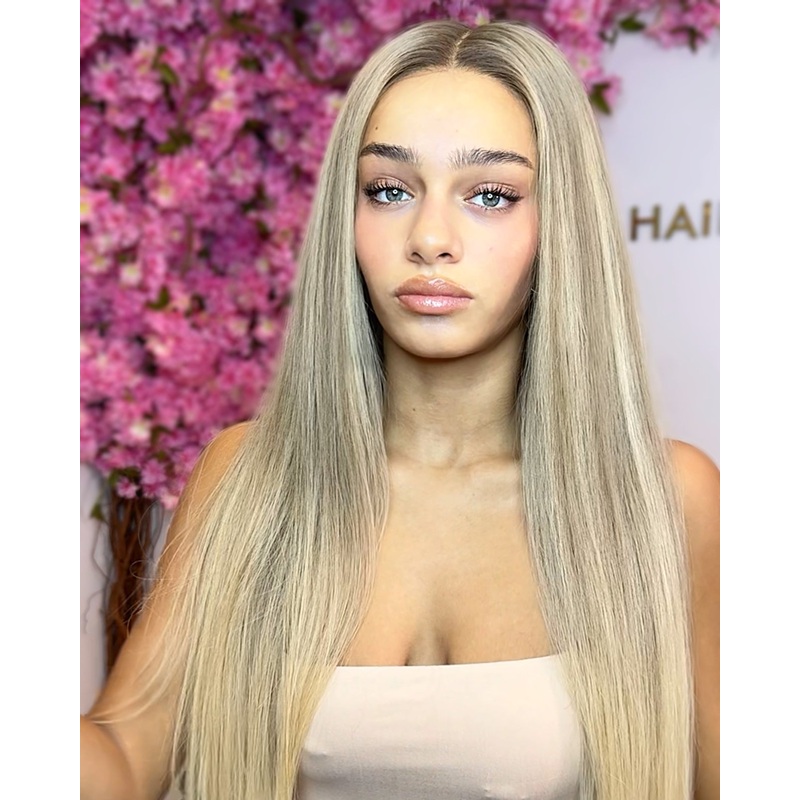 Luxury Blonde Custom Colour – Silky Straight Frontal Lace Wig – HD Lace 231