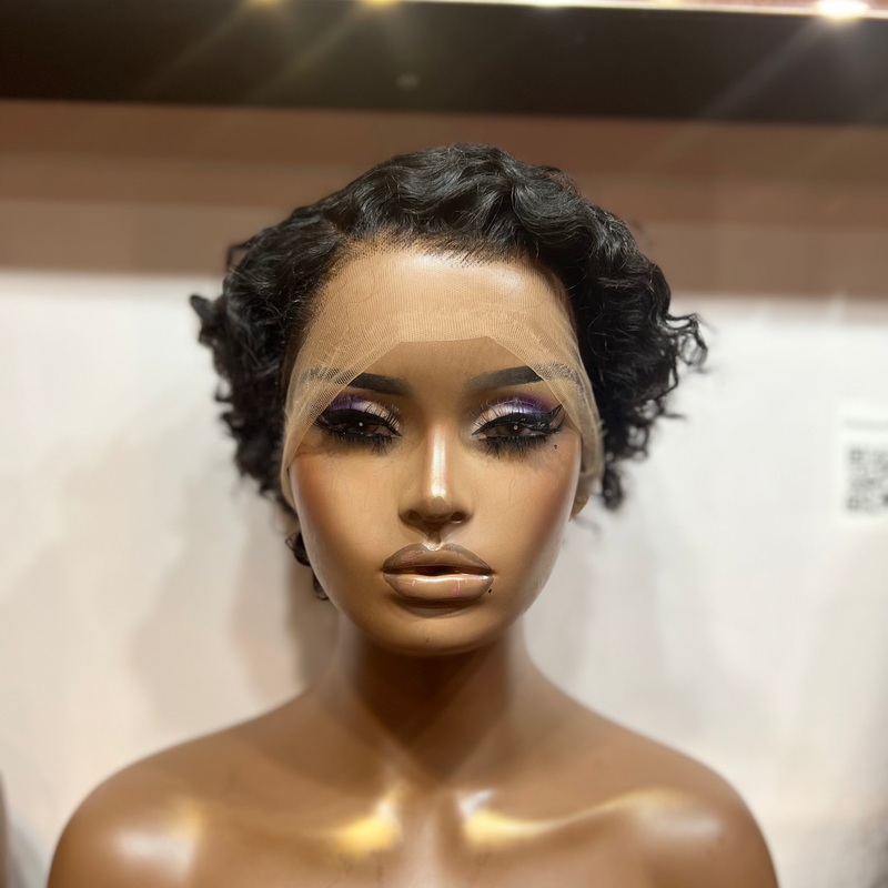 Pixie Cut Soft Wavy Bob Glueless HD Lace Frontal Wig