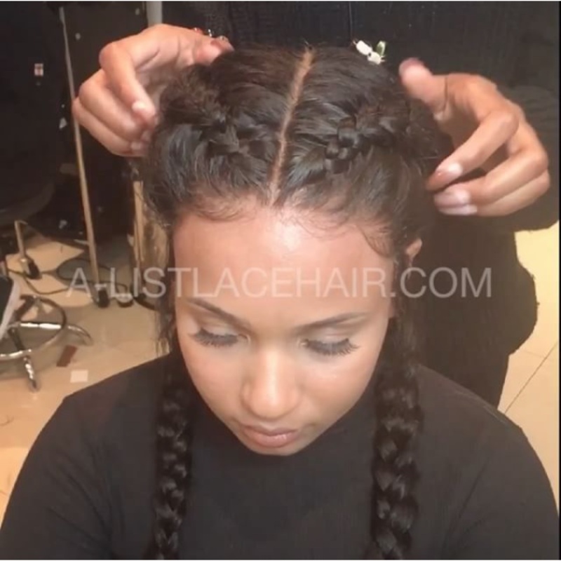 The TIFFANY – Glueless Full Lace Wig Body Wave (2 braids)