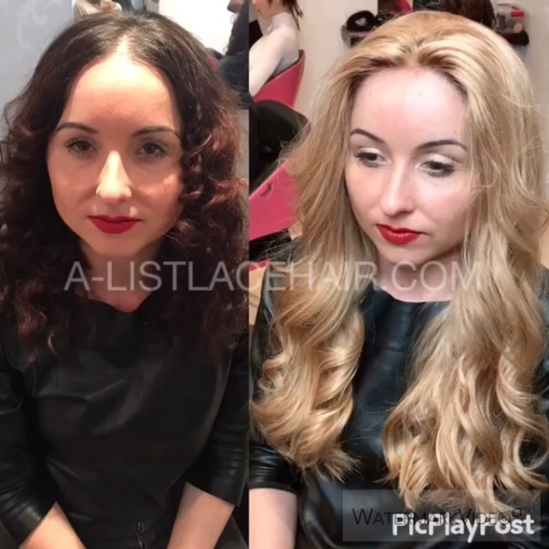 The WENDY – Glueless Full Lace Wig Body Wave #24 dark roots – Blunt Cut